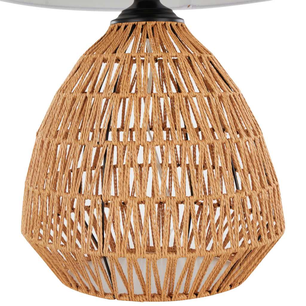 29" Contemporary Rattan Table Lamp