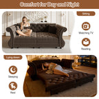 83.8" Oversized Chesterfield Pull Out Sofa Bed