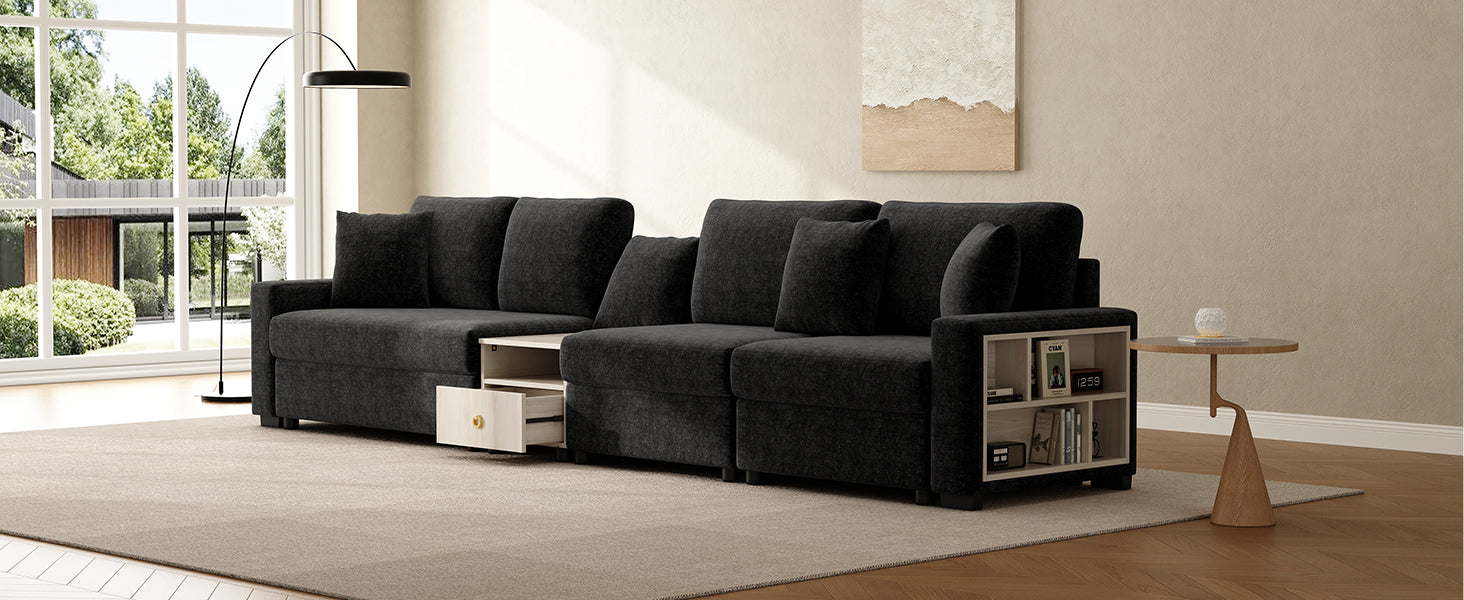 Modern Sofa Couch 132.5" Modular Sofa