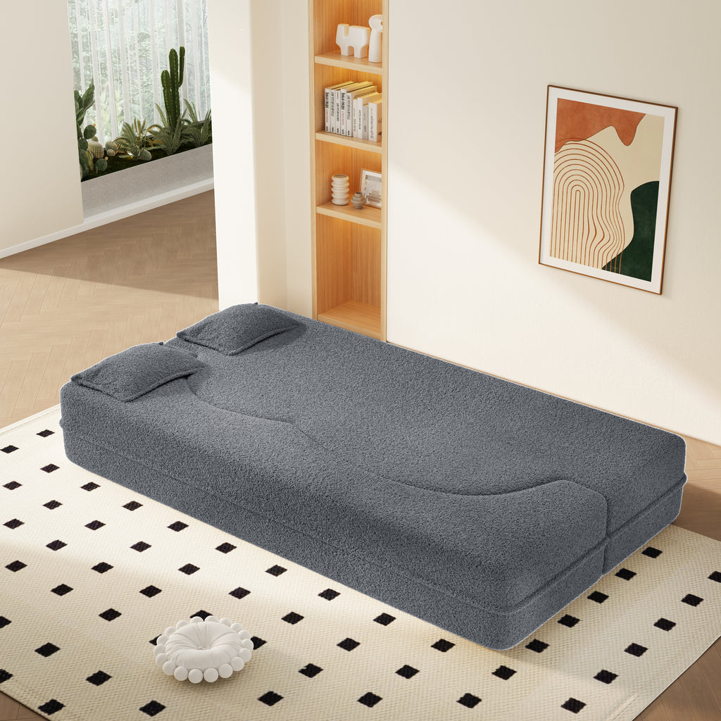 Modern Floor Sofa with 2 Pillows