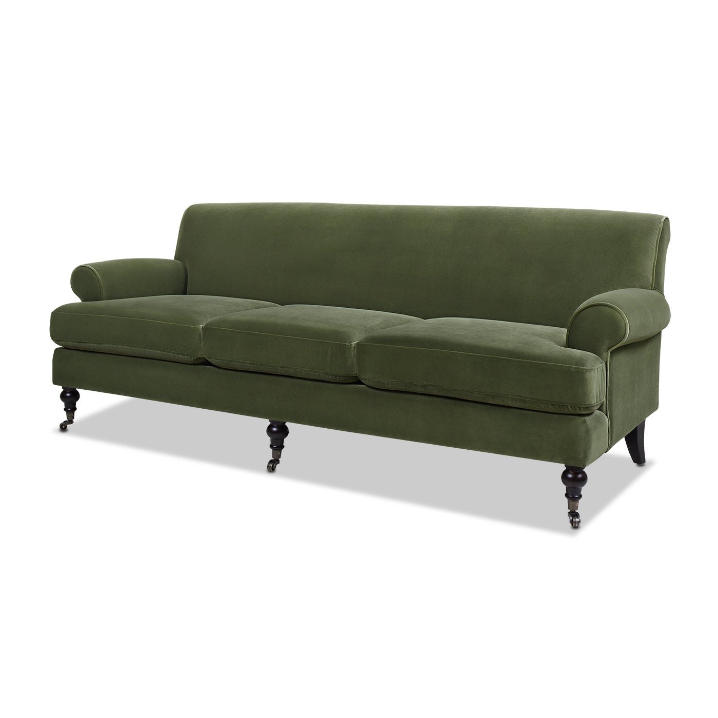 Alana Lawson Three-Cushion Tightback Sofa, Olive
