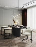 Corso Metal Vegan Leather Dining Chair