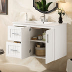 Modern 36" Wall Mounted Bathroom Vanity