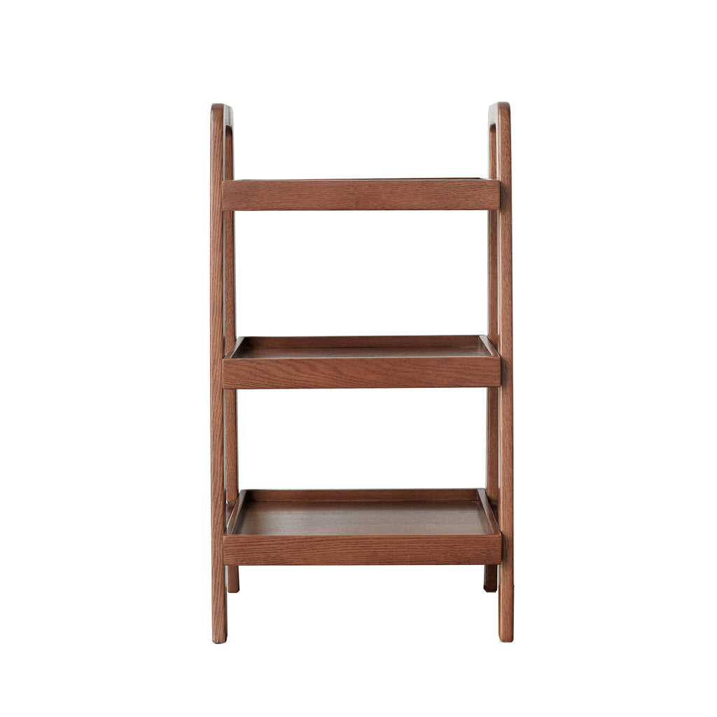 Walnut Color Solid Wood Display Shelf