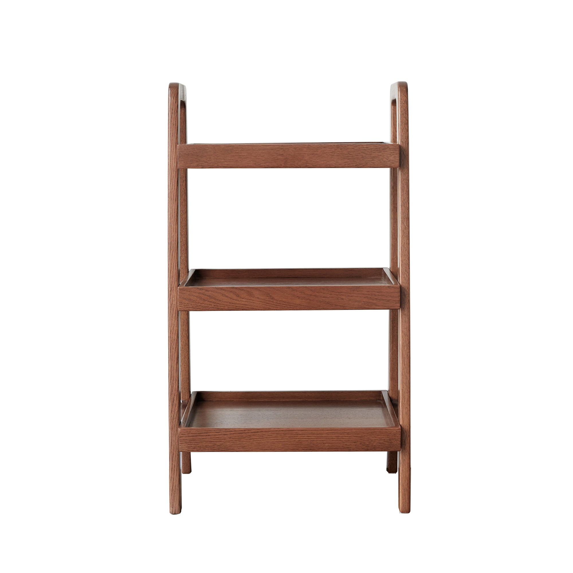 Walnut Color Solid Wood Display Shelf