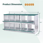 10-Bay Metal Nest Box for Hens and Ducks