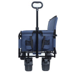 3-in-1 Convertible Folding Wagon Cart with Bench Seat & Storage