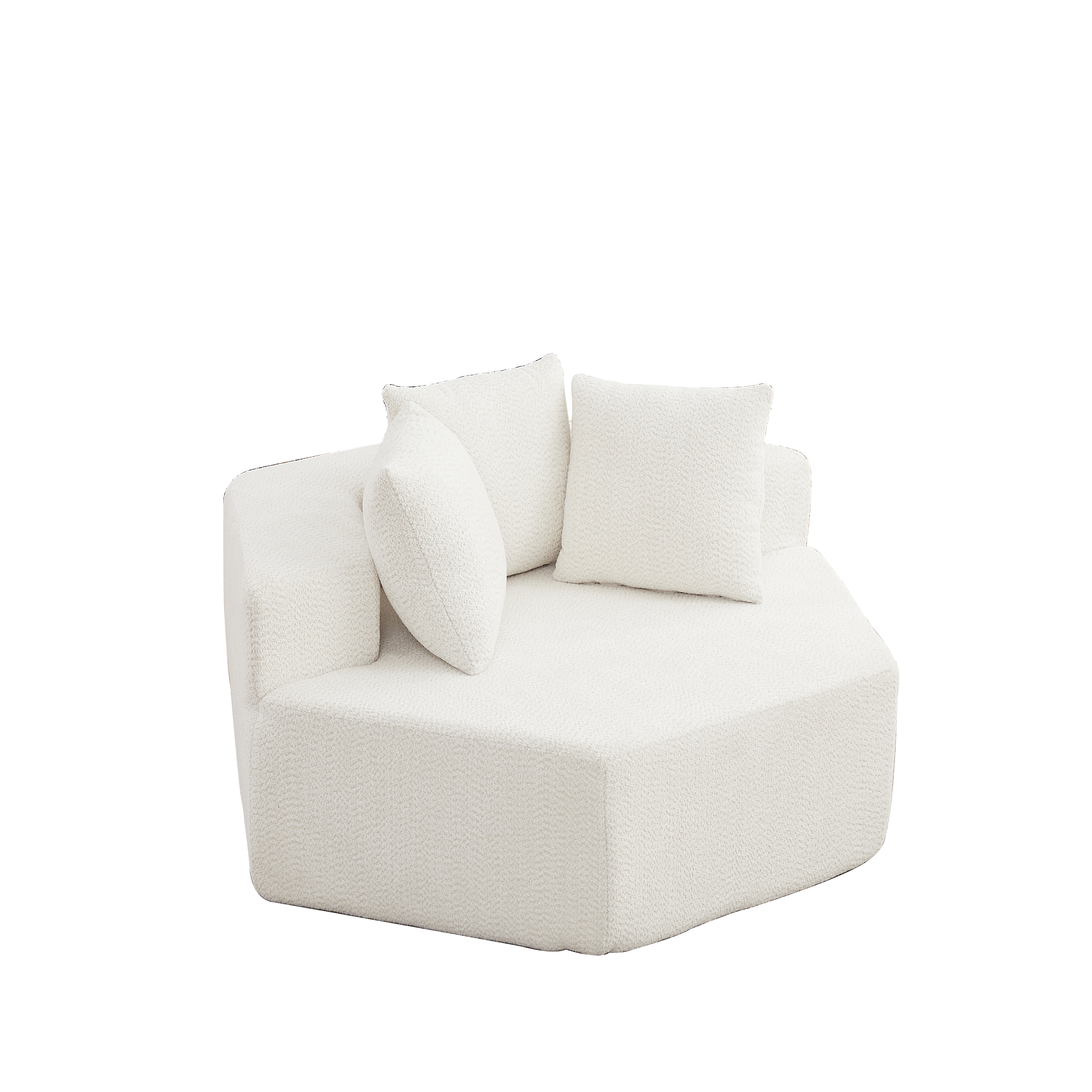 54-Inch Modern-Style Hexagonal Single Lounge Chair