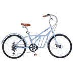 6 Speed Steel Frame 24 Inch Commuter Bike for Adults