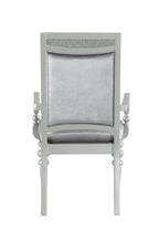 Maverick Fabric & Platinum Finish Arm Chair Set of 2