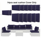 Cushion Covers for 6-Seater Wicker Rattan Sectional Sofa