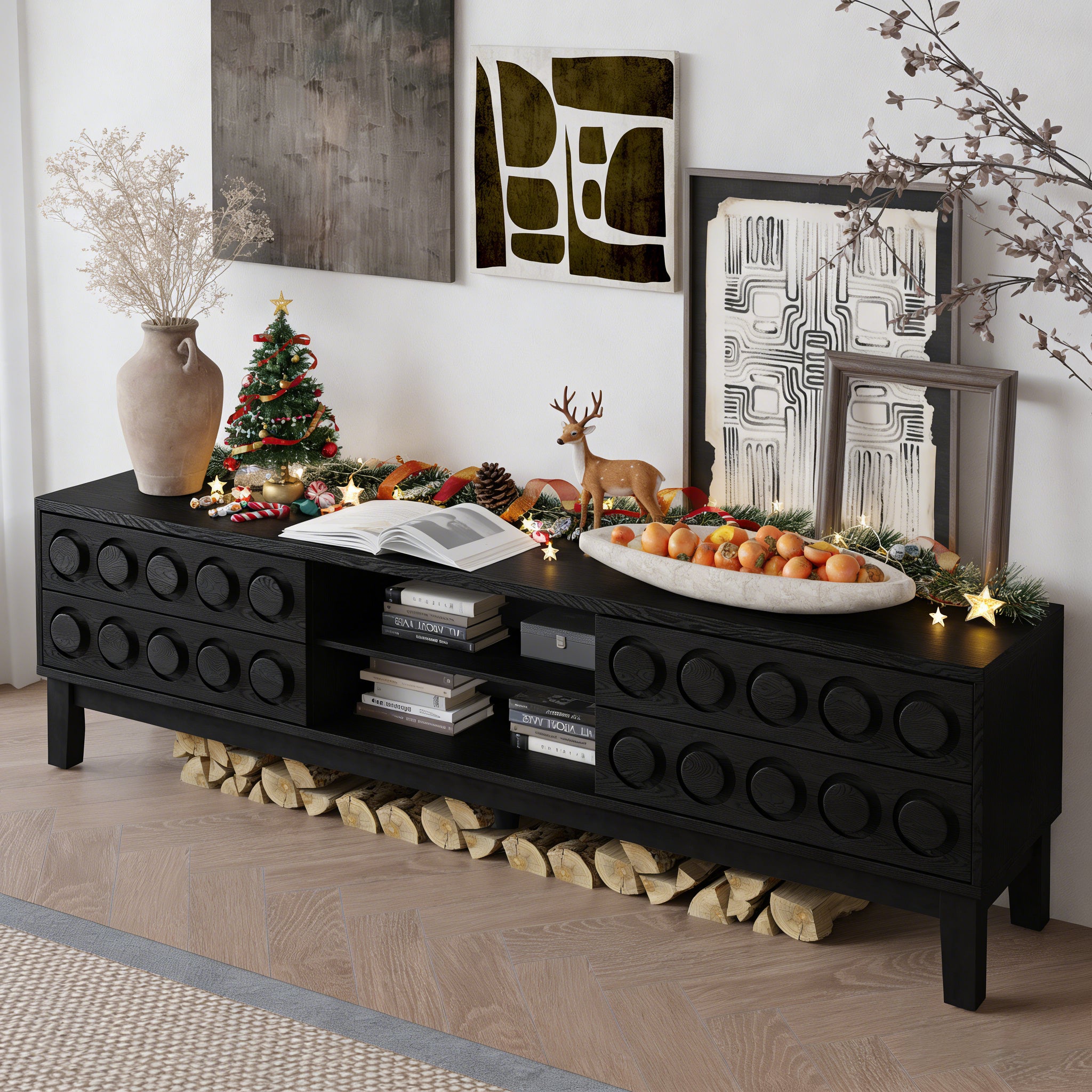 Modern Mid-Century Media Console