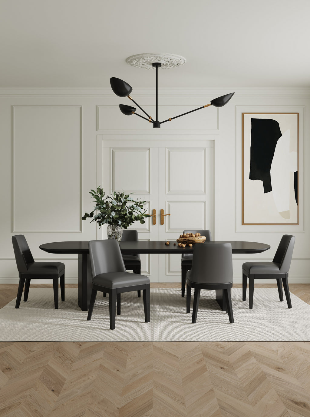 Gansevoort Wood Vegan Leather Dining Chair Set of 2