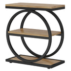 23.6 Inch Narrow 3-Tier End Table with Storage