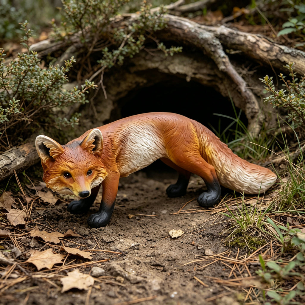 19.69" Long Realistic Fox Statue