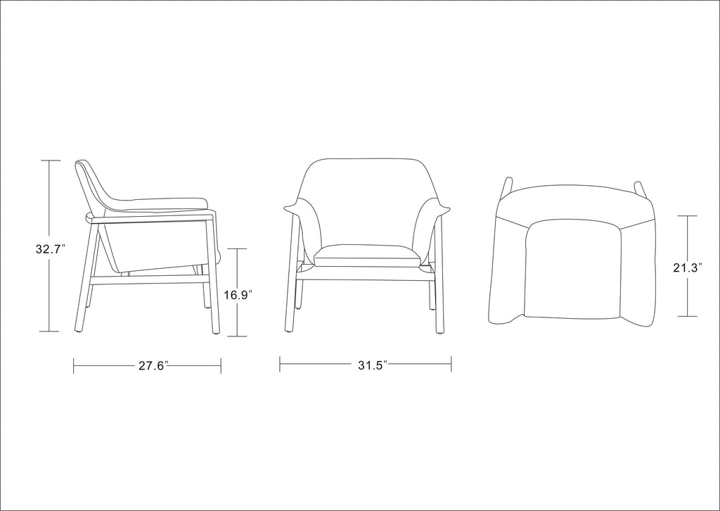 Miller Mid-Century Modern Accent Chair