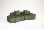 110.24" Fully Compressed Sofa in Corduroy