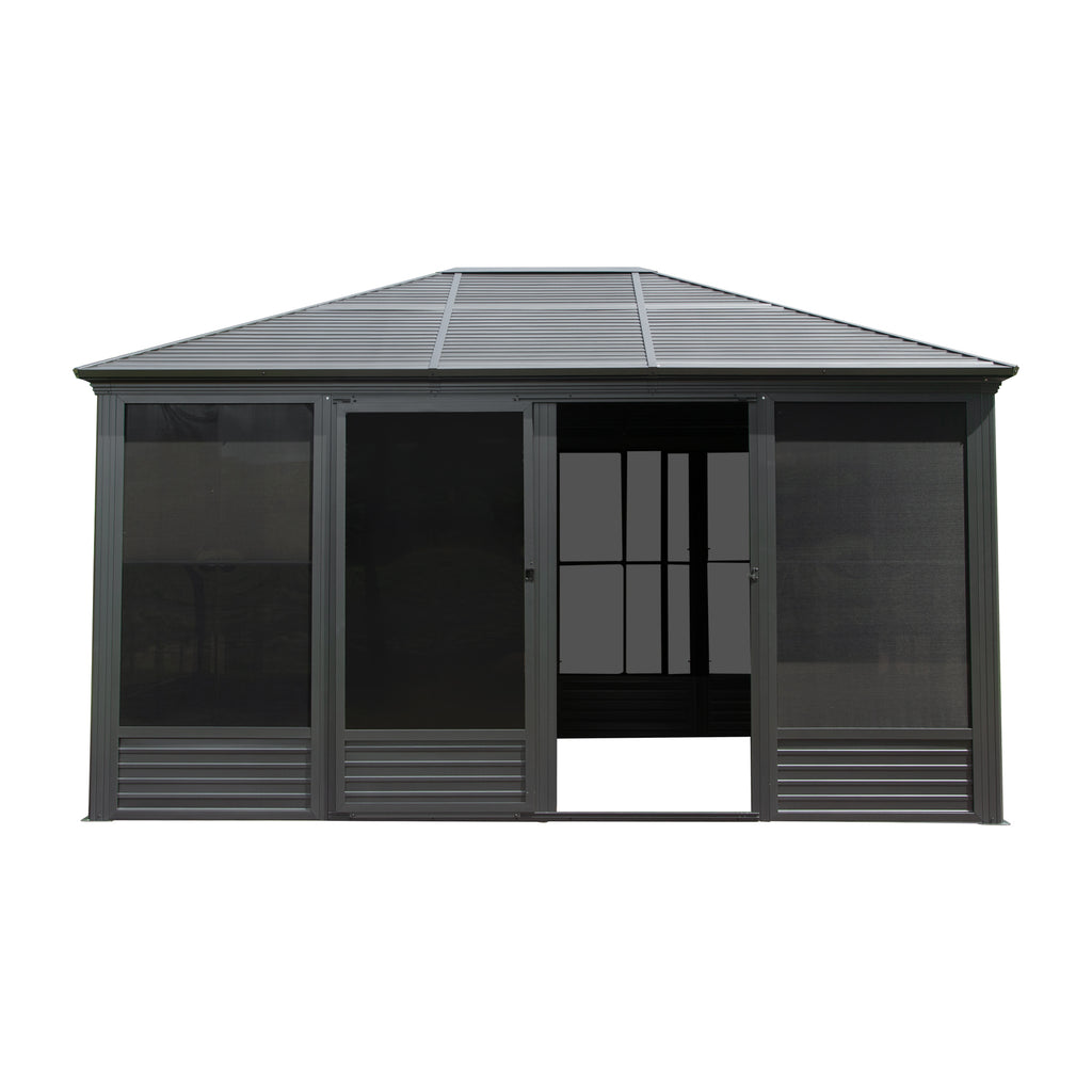 11.2x14.6FT Sunroom Aluminum Hardtop Gazebo