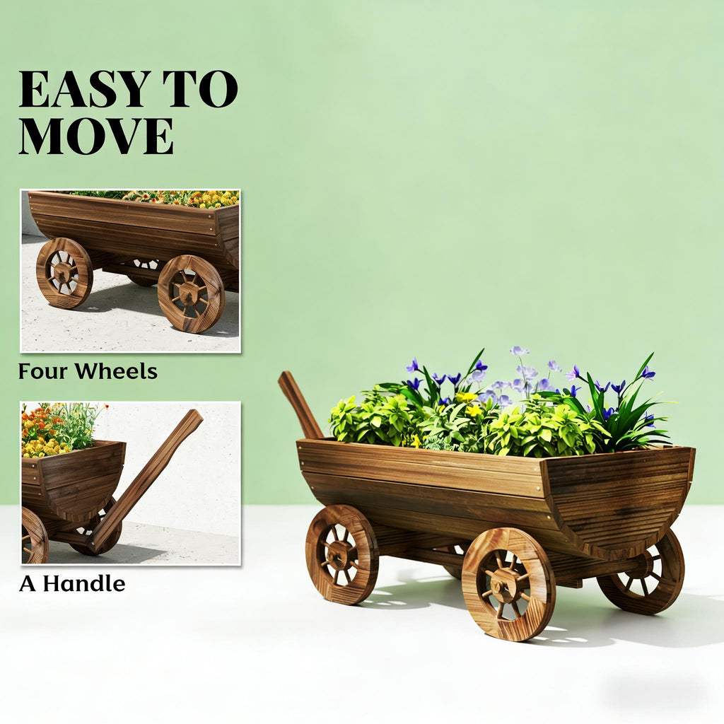 Small Wheelbarrow Wagon Flower Cart