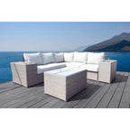 Pre-Assembled 4-Piece Rattan Wicker Outdoor Seating Group