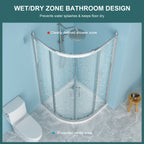 36" x 75" Framed Tub Shower Enclosure