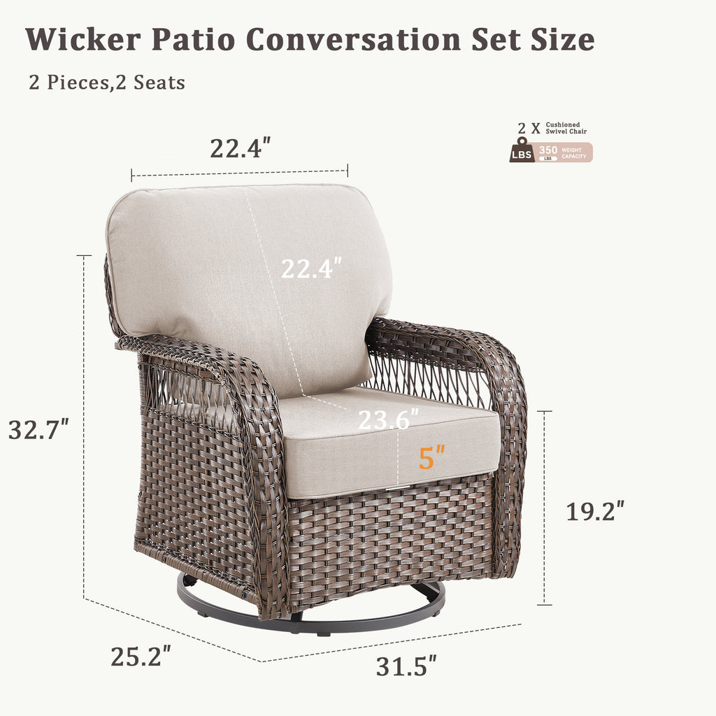 Outdoor Glider Chairs Set of 2