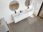 Stylish 72" Bathroom Vanity With Resin Sink