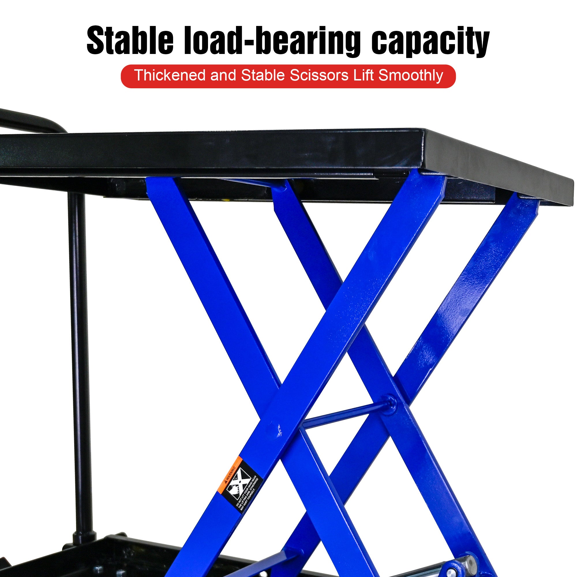 Hydraulic Lift Trolley, 500 LBS Capacity, BLACK+BLUE
