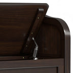 Connaught 30 Inch Wide Solid Wood Small Entryway Storage Bench