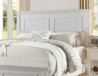 White Queen Size Bed & Nightstands Bedroom Set