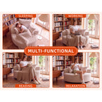 55" Oversized Round Swivel Chair