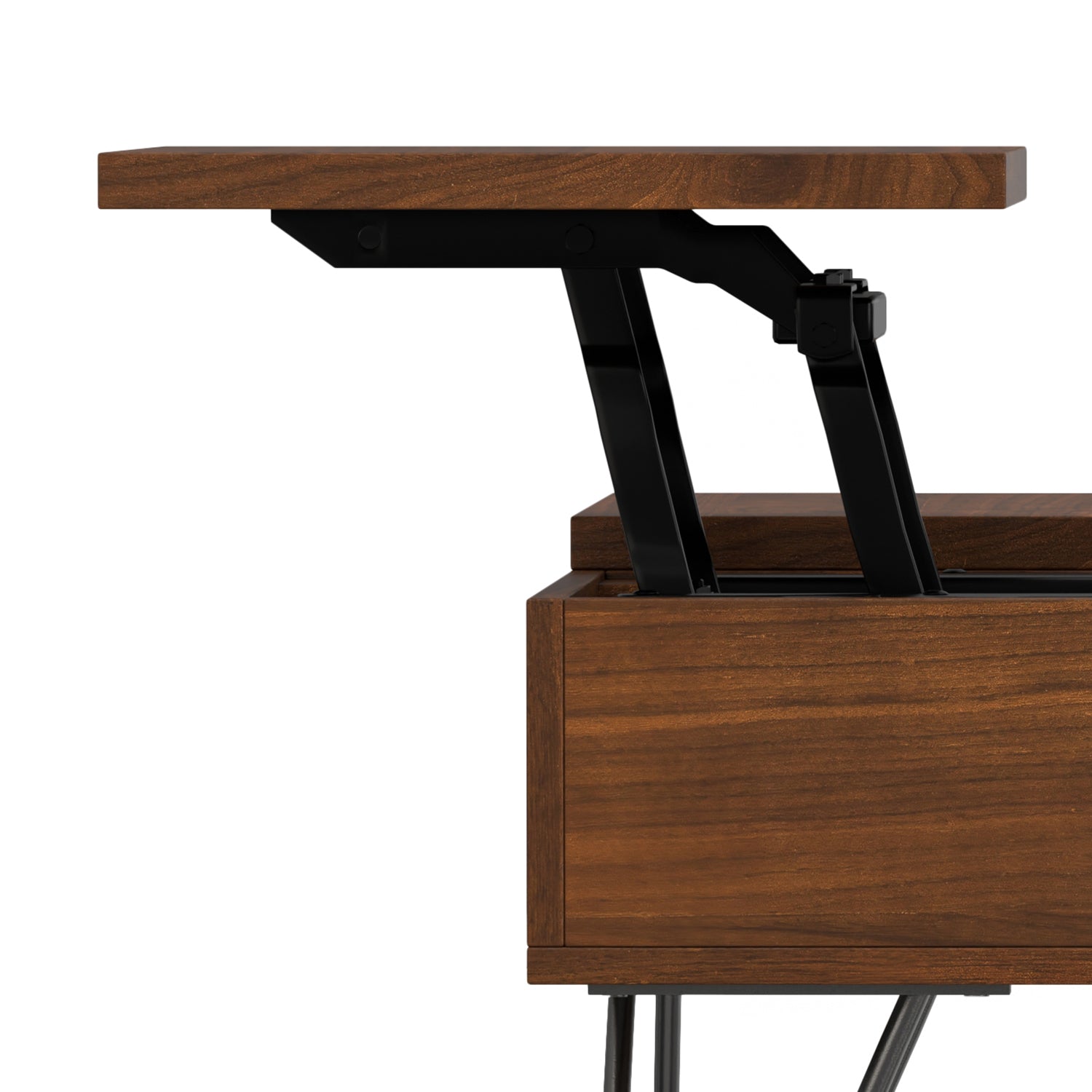 Hunter 32 Inch Wide Solid Wood Lift Top Square Coffee Table