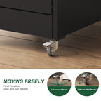 5 Drawer Metal Vertical File Cabinet with Lock on Wheels