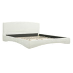 Curved Upholstered Bed with Smart Ambient Lighting