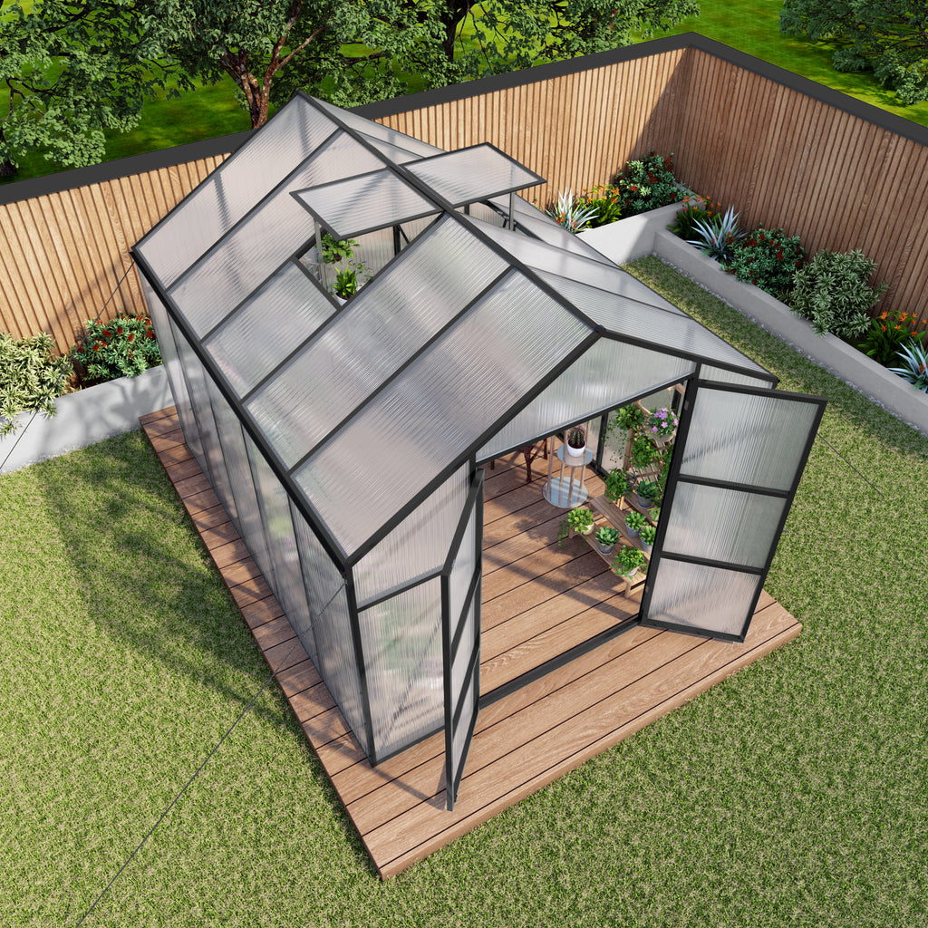 Newly Design Aluminum Frame Greenhouse 8x10 FT