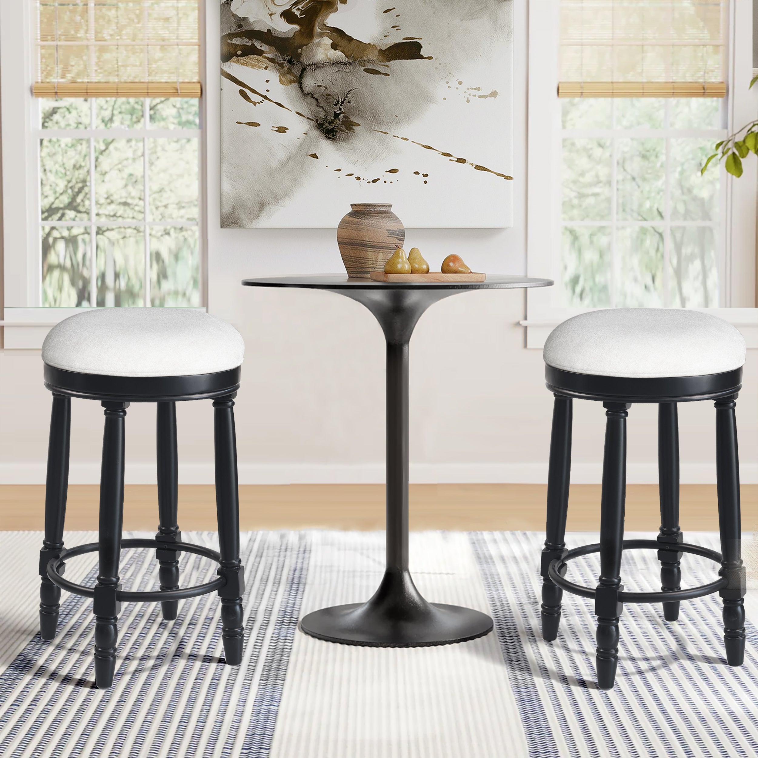 AGODY Bar Stools Set of 2, 26" Counter Height
