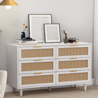 51.18"6-Drawers Rattan Storage Cabinet
