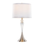 28" Contemporary Crystal Table Lamp Set