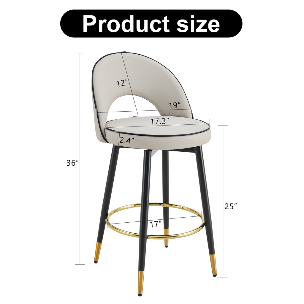 360° Rotatable Bar Chair Set of 2