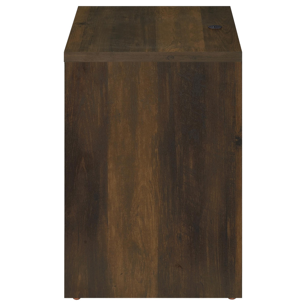 Geary Dark Pine 2-Drawer Nightstand with LED Lights and USB