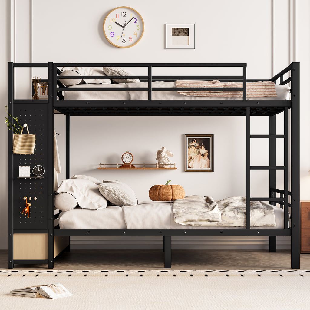 Full Over Full Size Metal Bunk Bed for Teens