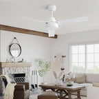 52" Ceiling Fan Without Light with Remote Control
