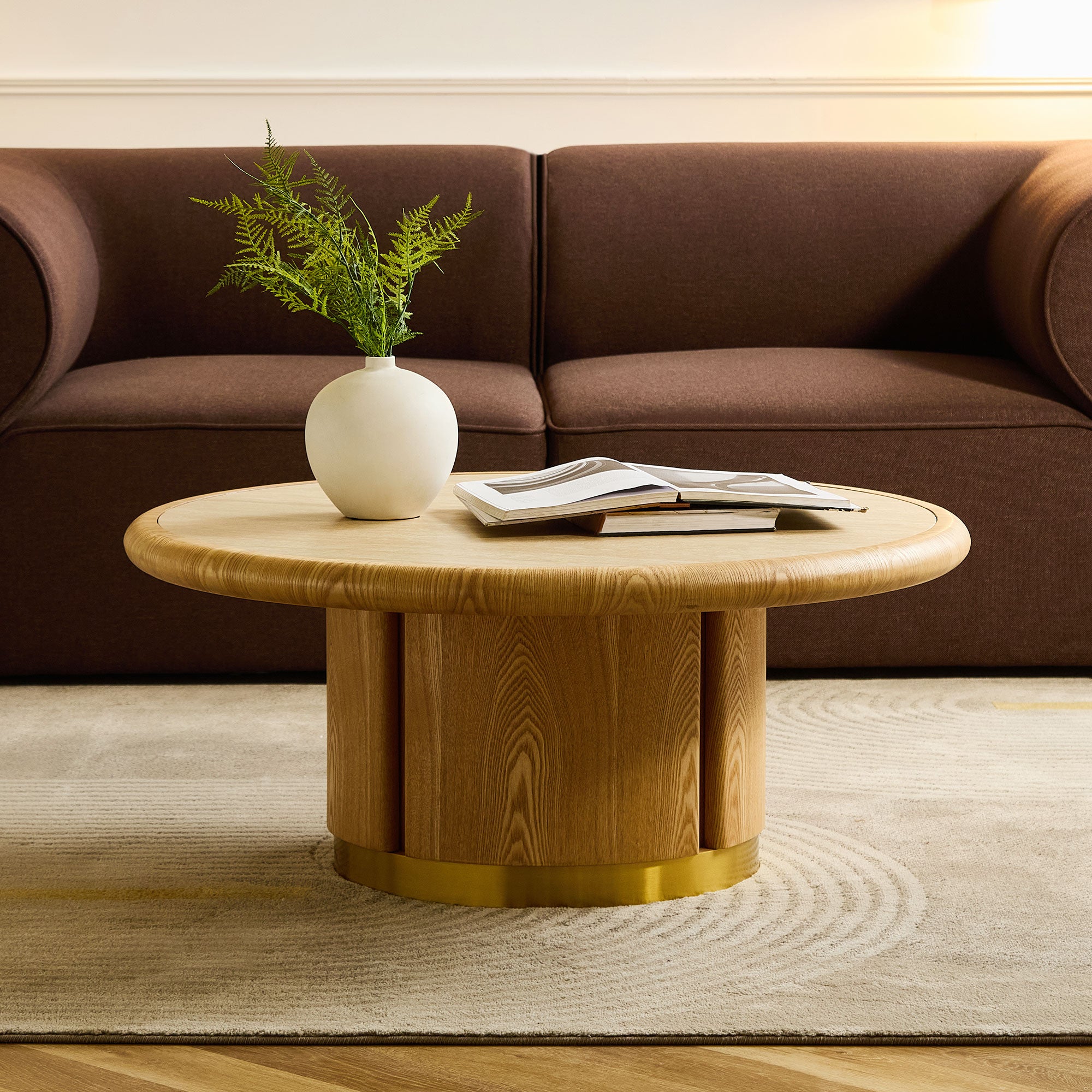35.43 Inch Round Coffee Table