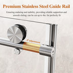Stainless Steel Round Tube Frameless Shower Door