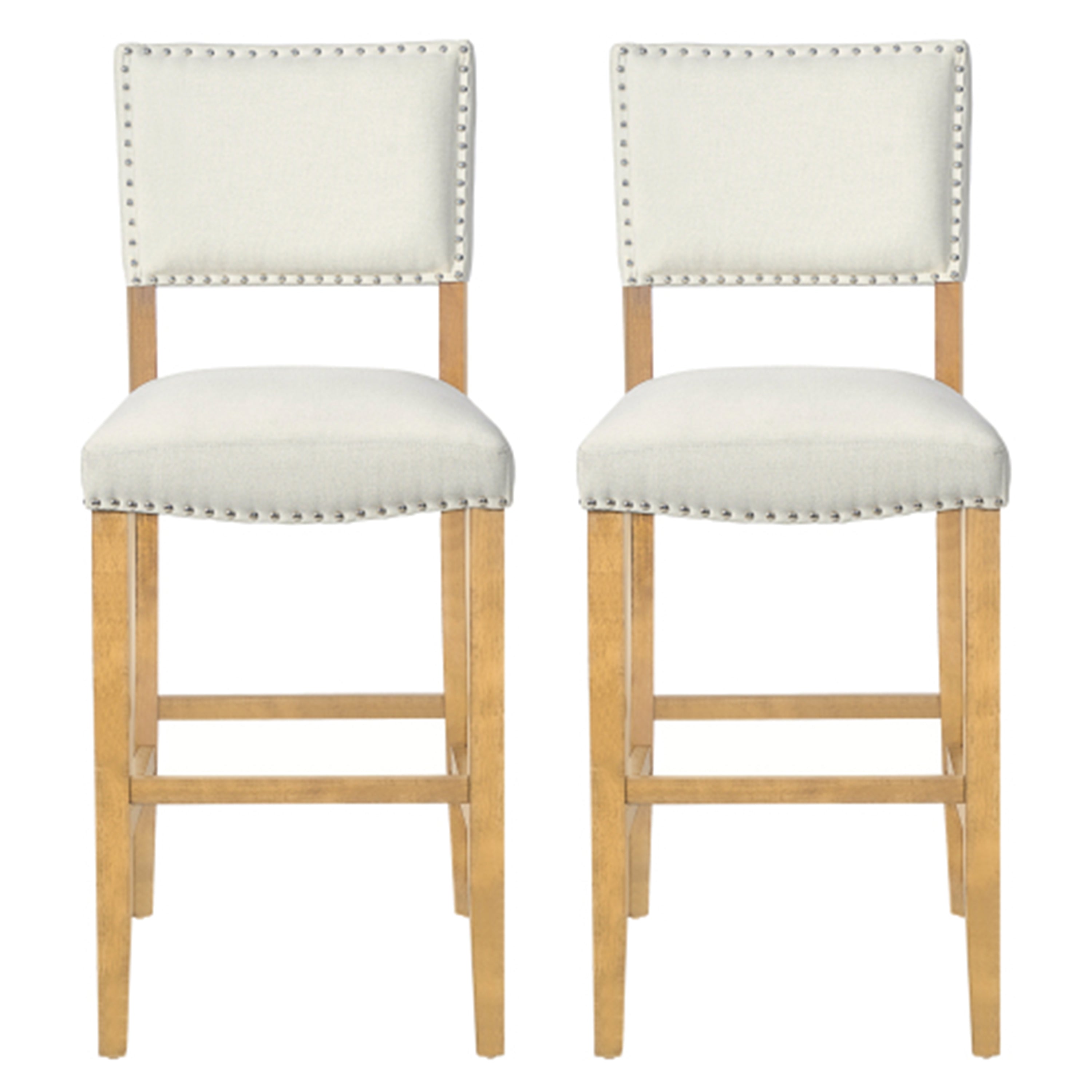 Barstools With Rivet Decoration Set of 2