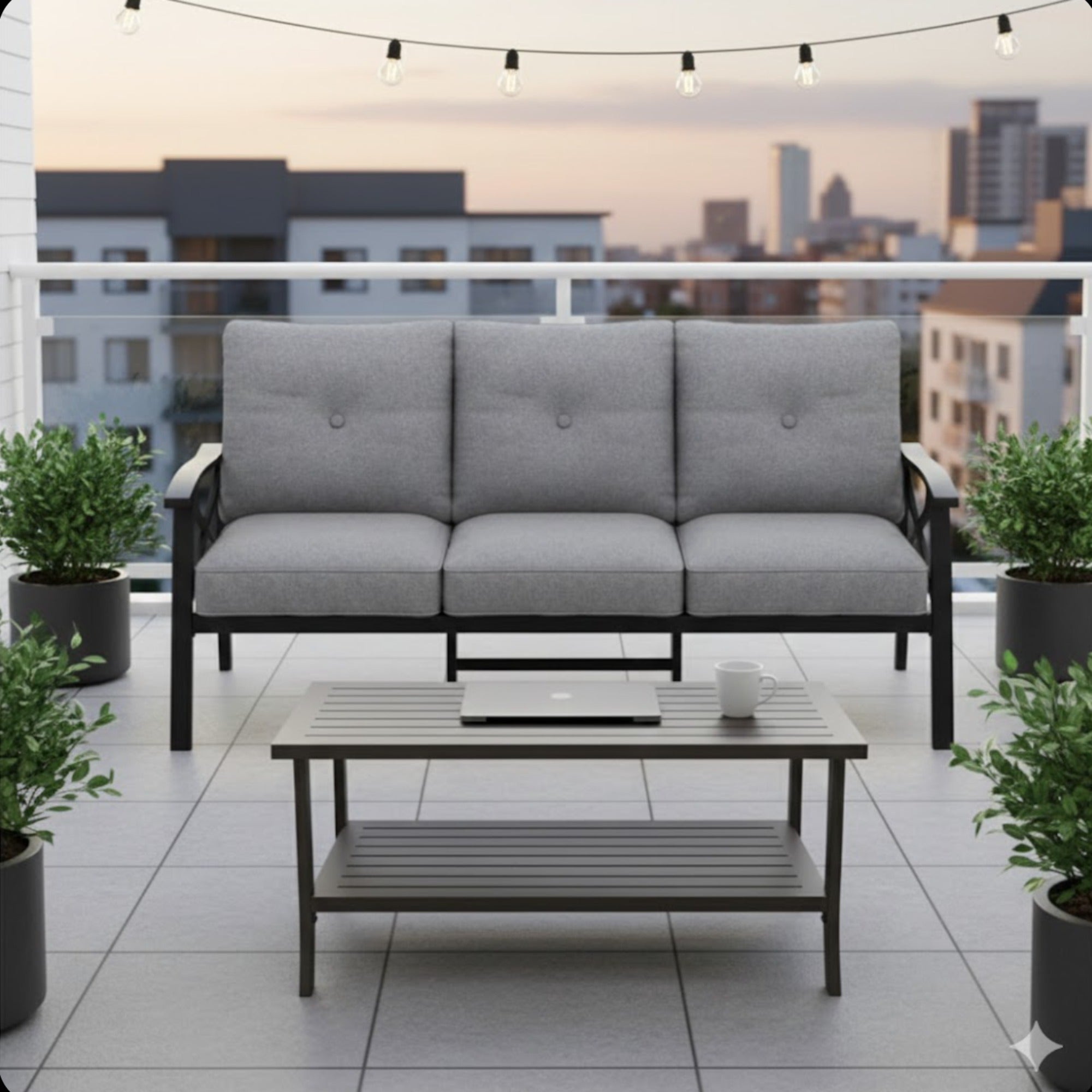 2 Piece Outdoor Patio Set