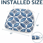 Outdoor Patio Chair Cushions - Water-Repellent U-Shape Thick Foam