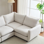 99 in. 4-Piece L Shaped Modular Free Combination Sectional Sofa