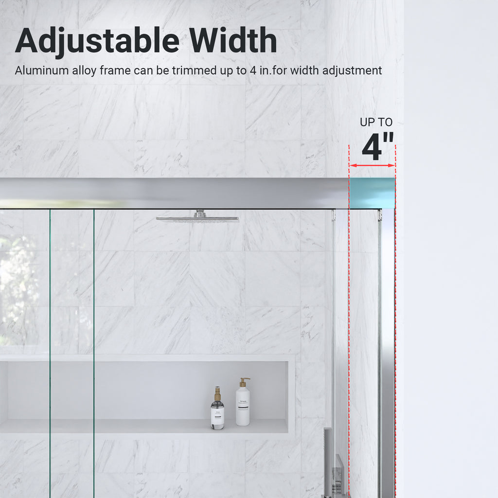Semi-Frameless Double Sliding Shower Door