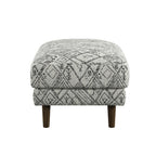 Black Abstract Ottoman